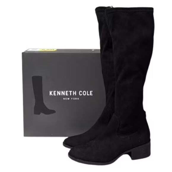 Kenneth Cole Stanford Tall Boots, Black, New in Box - Picture 1 of 6